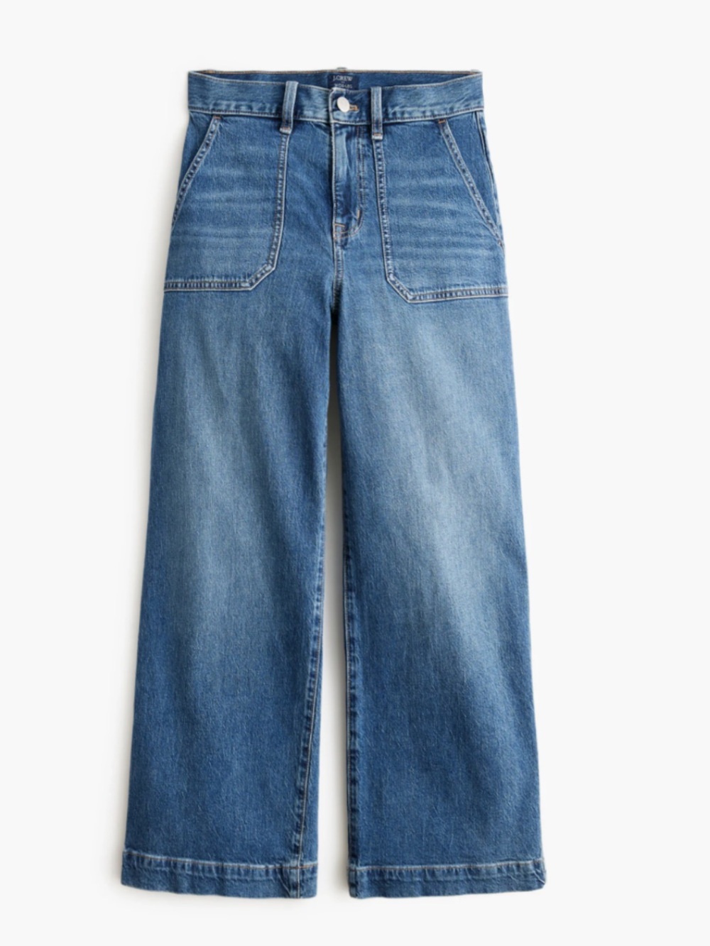 J. Crew Petite Wide Leg Cropped Utility High-Rise Jeans NWT